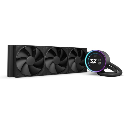 크라켄 360 - AIO C 액체 냉각기 360mm 라디에이터 F120P 팬 3개 2.72인치 IPS LCD AMD AM5 AM4 인텔 A 18511700 1200115X 블랙 605,250원
