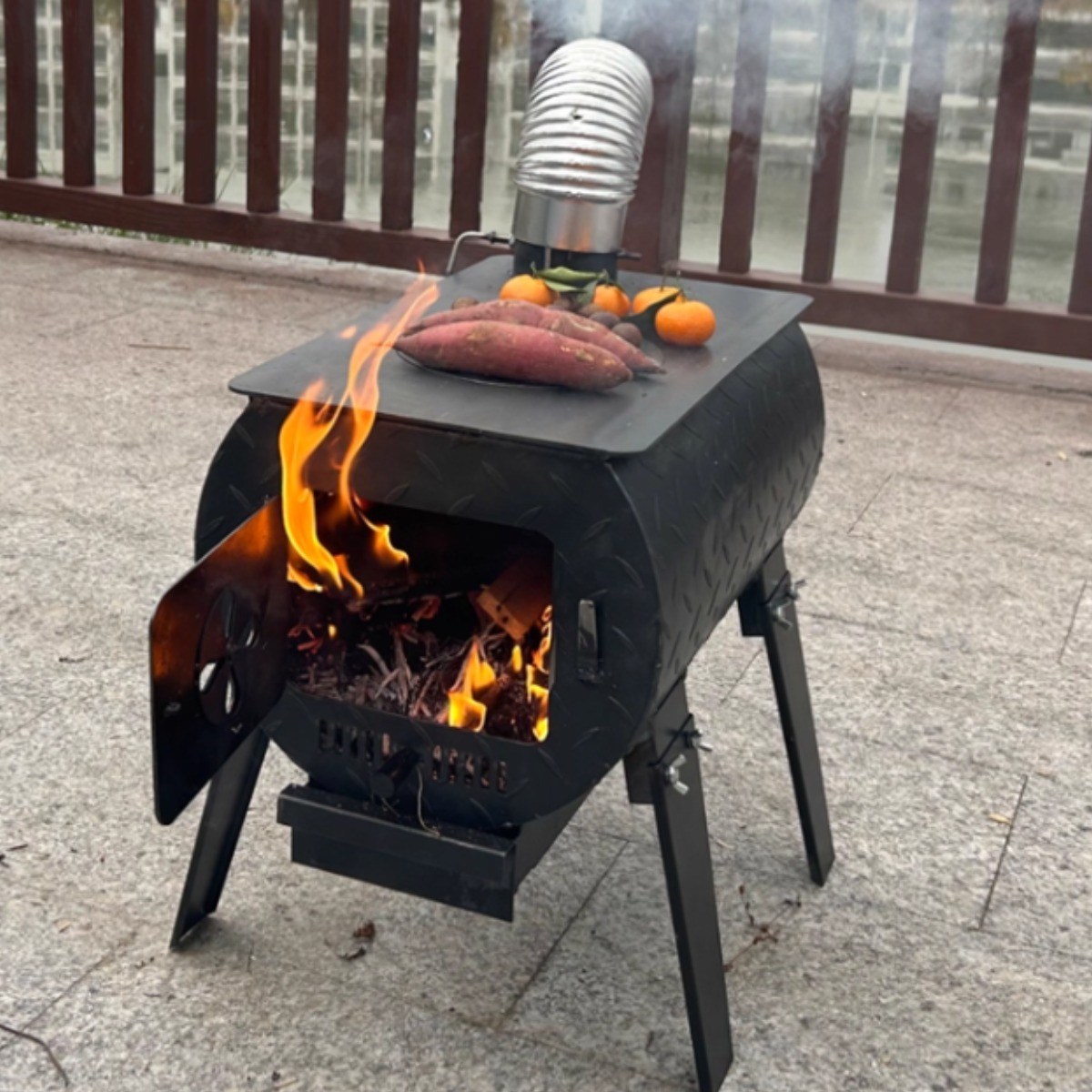 소형 화목난로 캠핑 농막 시골주택 전원주택 난방 화로대, 대형 268,000원