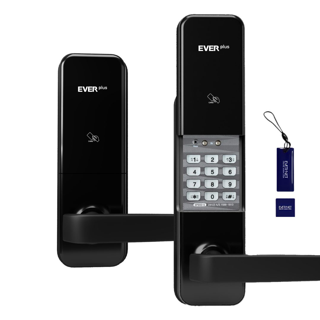 에버넷 무타공 커버형 도어락 에버플러스 EP900 다크그레이 고객직접설치 (번호전용,카드) 73,800원