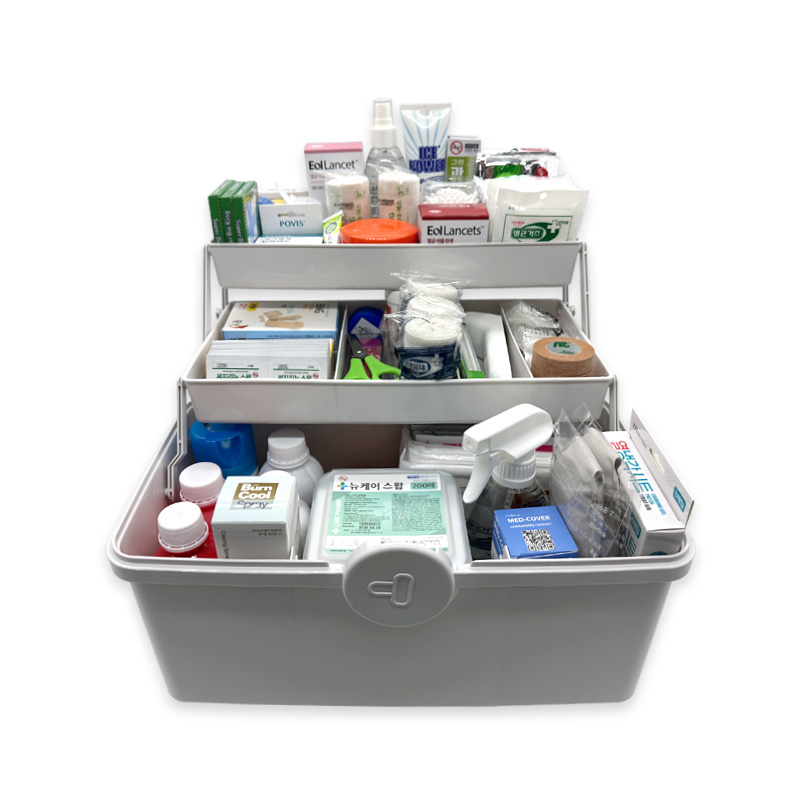 (수납력 최대) 메드올 3단 구급함 특대 세트 33,000원