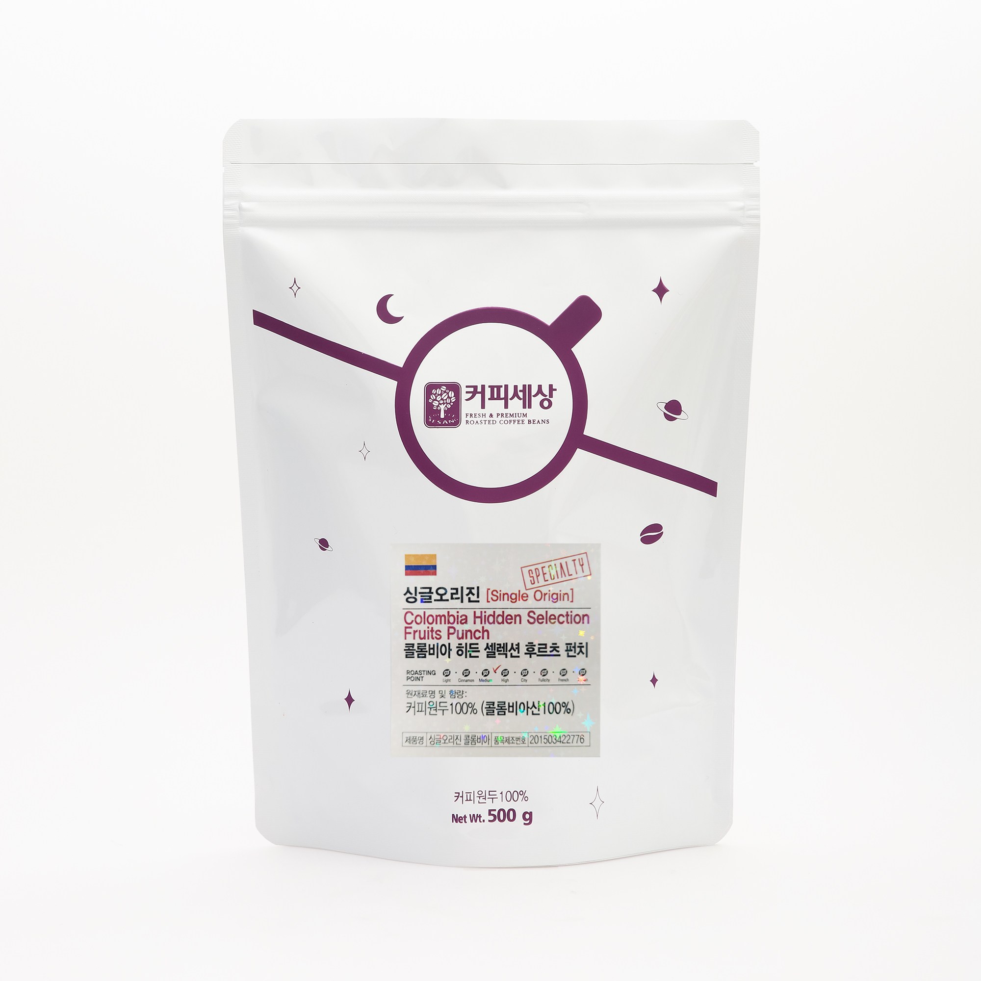 커피세상 스페셜티원두 콜롬비아 히든셀렉션 후르츠 펀치, 1.홀빈 (분쇄안함), 500g, 1개, 홀빈(분쇄안함) 58,000원
