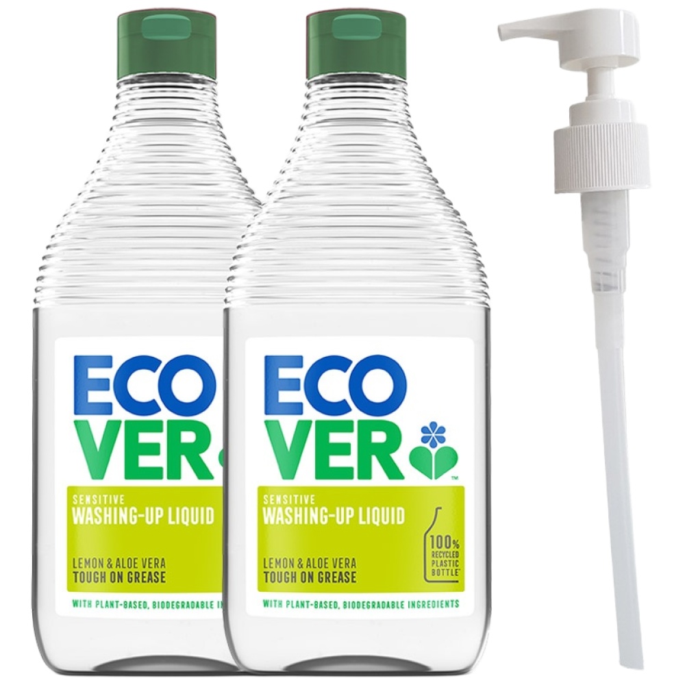 에코버 주방세제 450ml 2개 + 펌프 / 레몬향, 450ml, 2개 14,900원