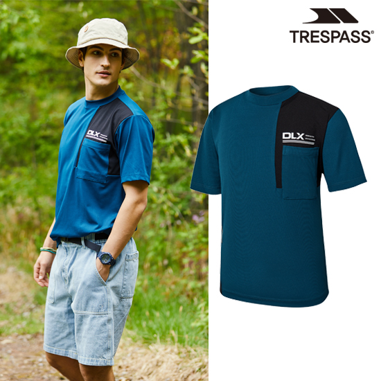 [트레스패스] 남성 여름 아웃도어 반팔티셔츠 틸블루 12,900원