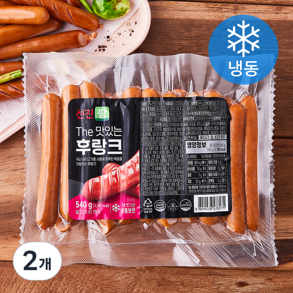 [로켓프레시] 선진팜 The 맛있는 후랑크 소시지 (냉동), 540g, 2개 23,800원
