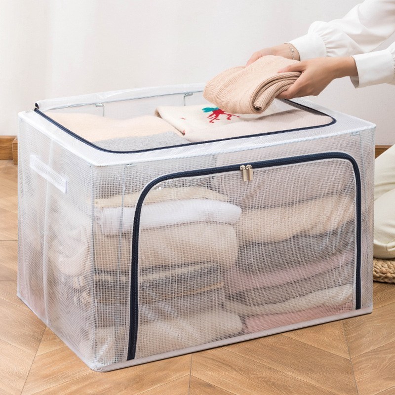 벨로브 대형 투명 리빙박스 대용량 접이식 옷 보관박스 이불 정리함 16,000원