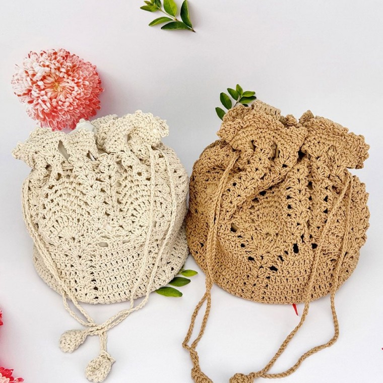 OP236 여성 니트 숄더백 버킷백 캐주얼 뜨개 가방 30,700원