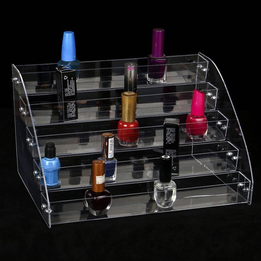 네일아트 매니큐어정리 투명 아크릴 5단 진열대 수납선반 매장 전시 한눈에보이는 17,550원