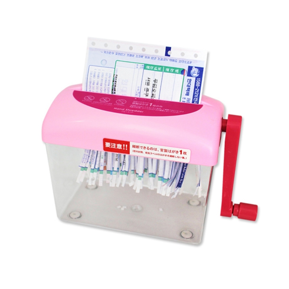 수동 문서세단기 A6 소형 국수형 핑크 1.5L 종이전용 세단기 미니세단기 8,700원