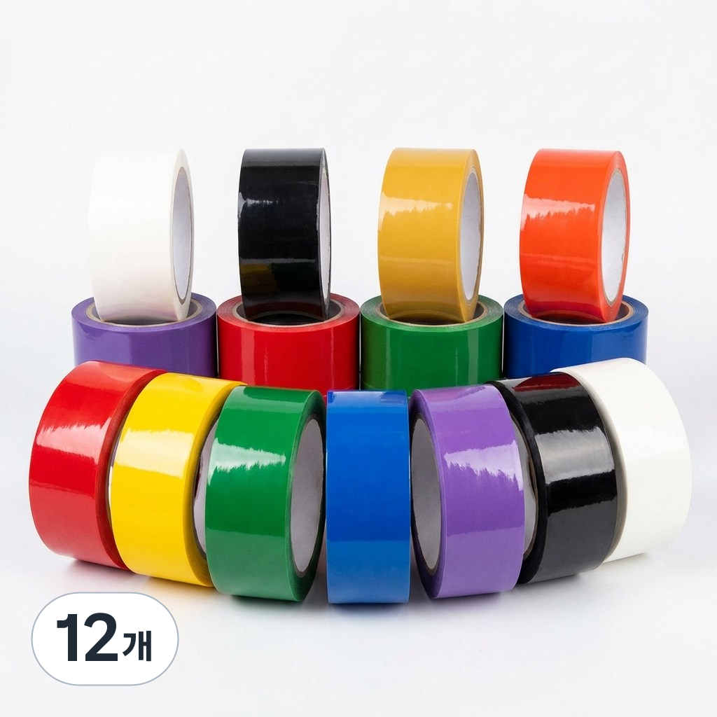 궁민 opp 박스 테이프 경포장 파랑 포장용 40m, 12개 7,400원