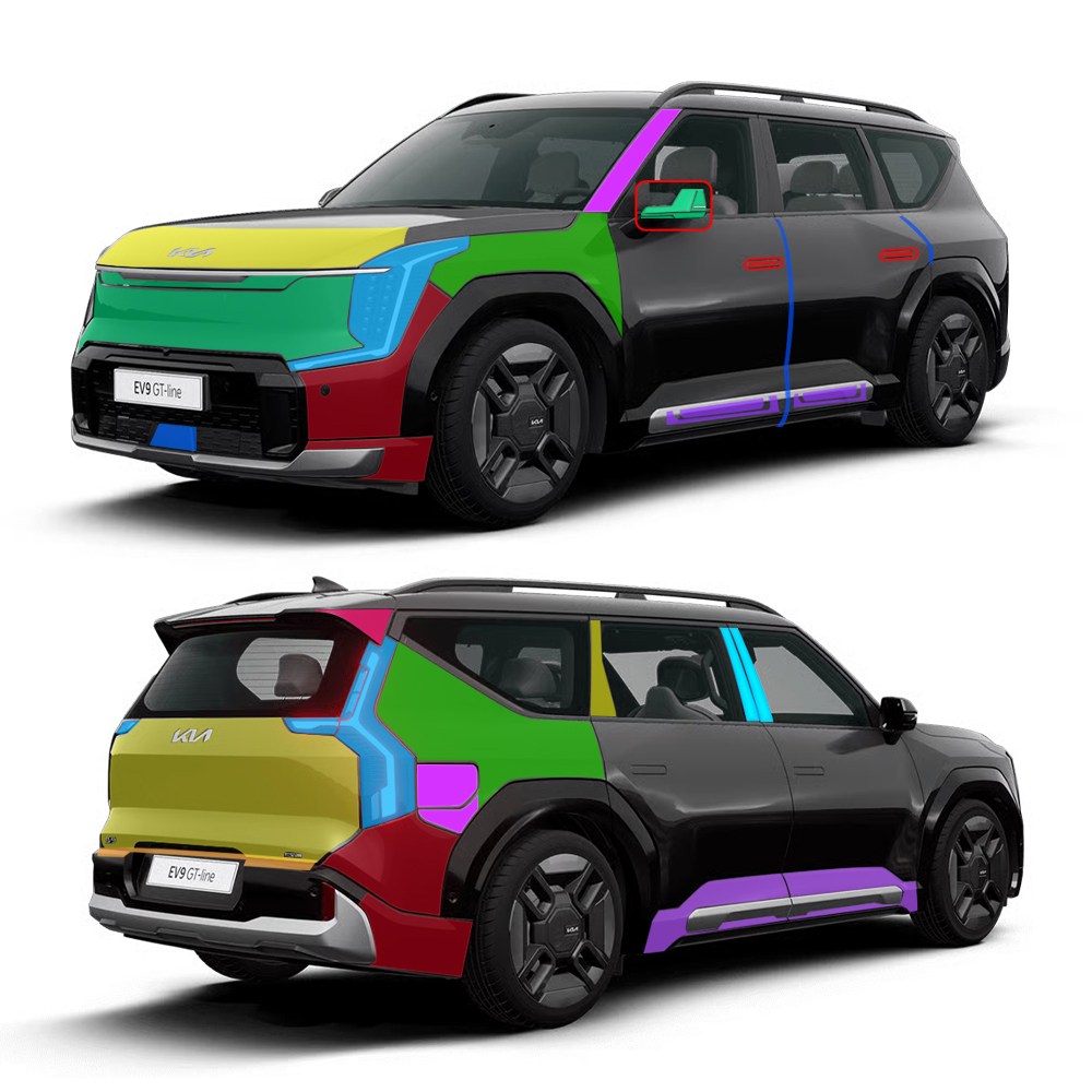 스킨엑스 EV9 MV1 외장필수패키지E PPF 차량보호필름, 투명, 1개 660,000원