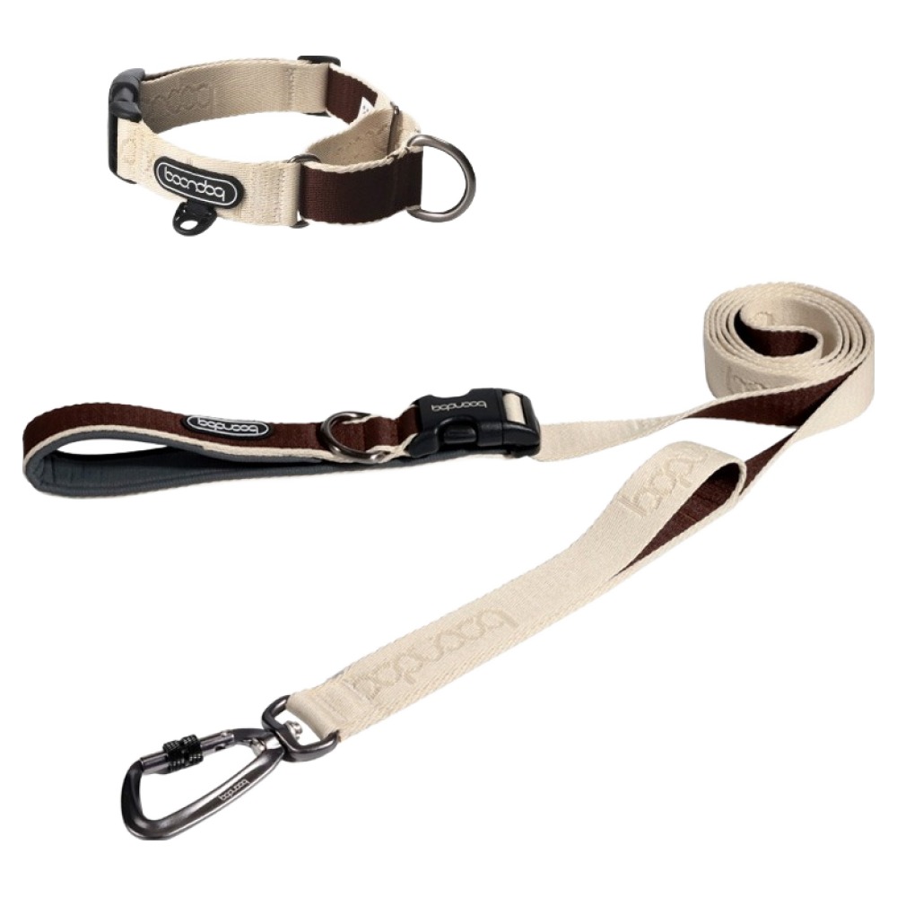 분독 강아지 카라비너 플레이 리쉬 2m + 마틴게일 목줄 세트, 베이지브라운, 1세트 82,000원