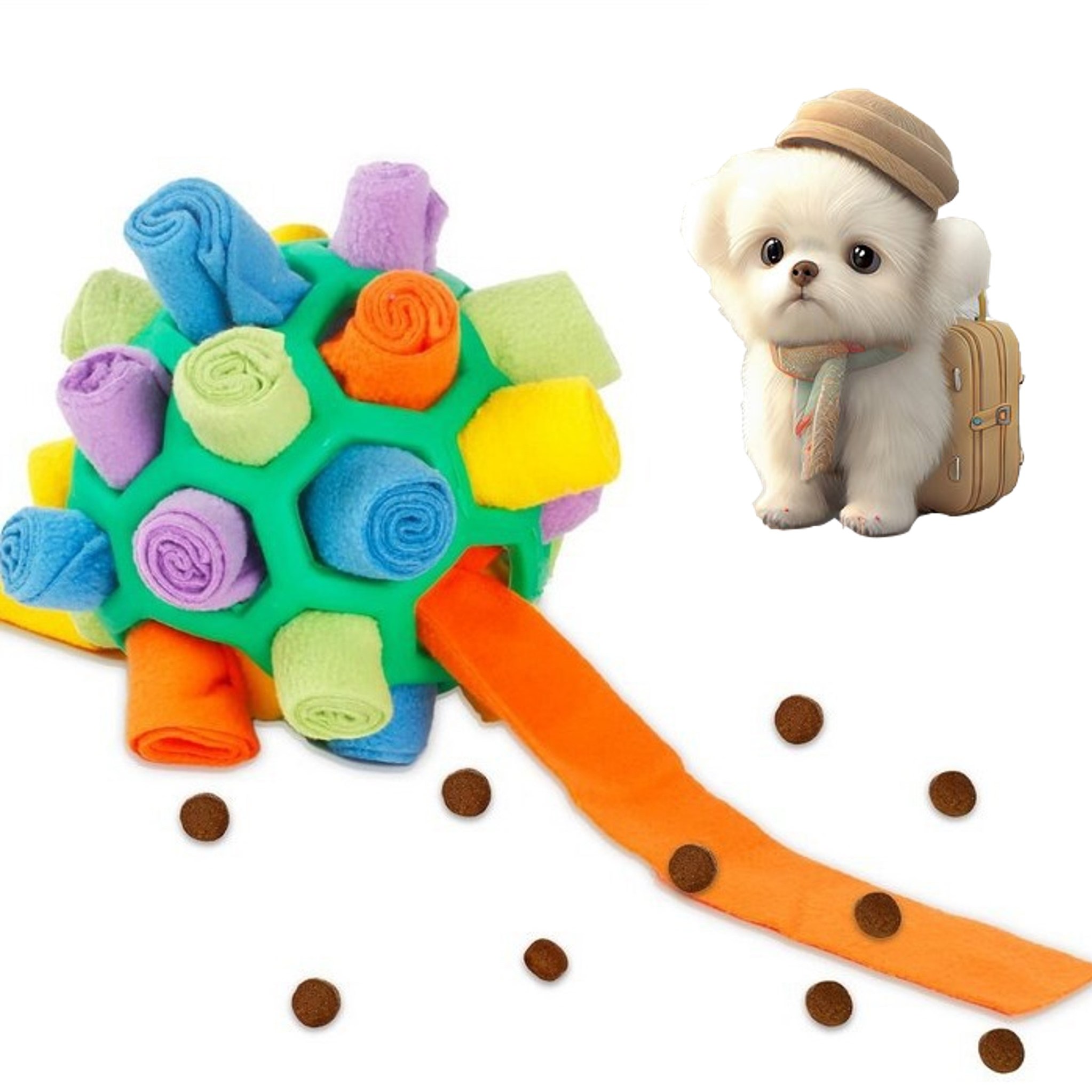 디아쿠아 강아지 애견 고슴도치 볼 노즈워크 휴지뽑기 장난감, 1개, 초록 9,900원