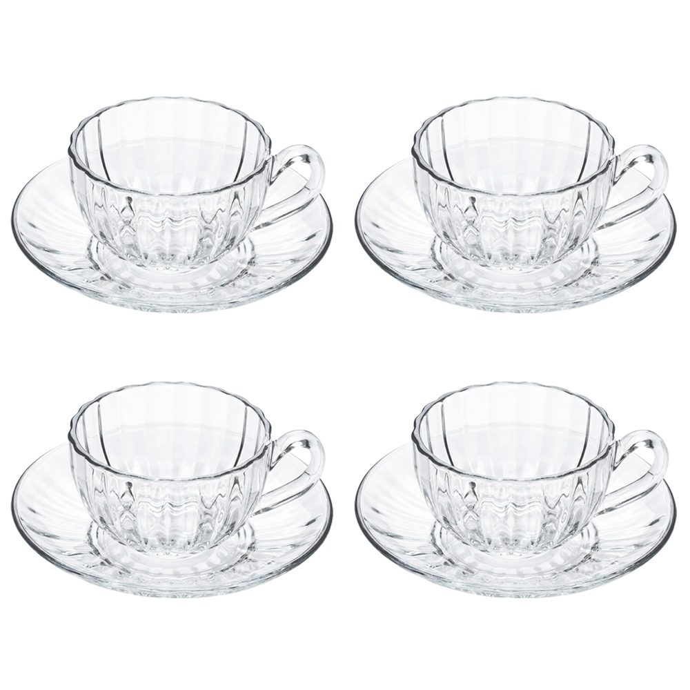 로얄보덴 아폴론 유리 찻잔+받침세트 150ml, 투명, 4개 22,900원
