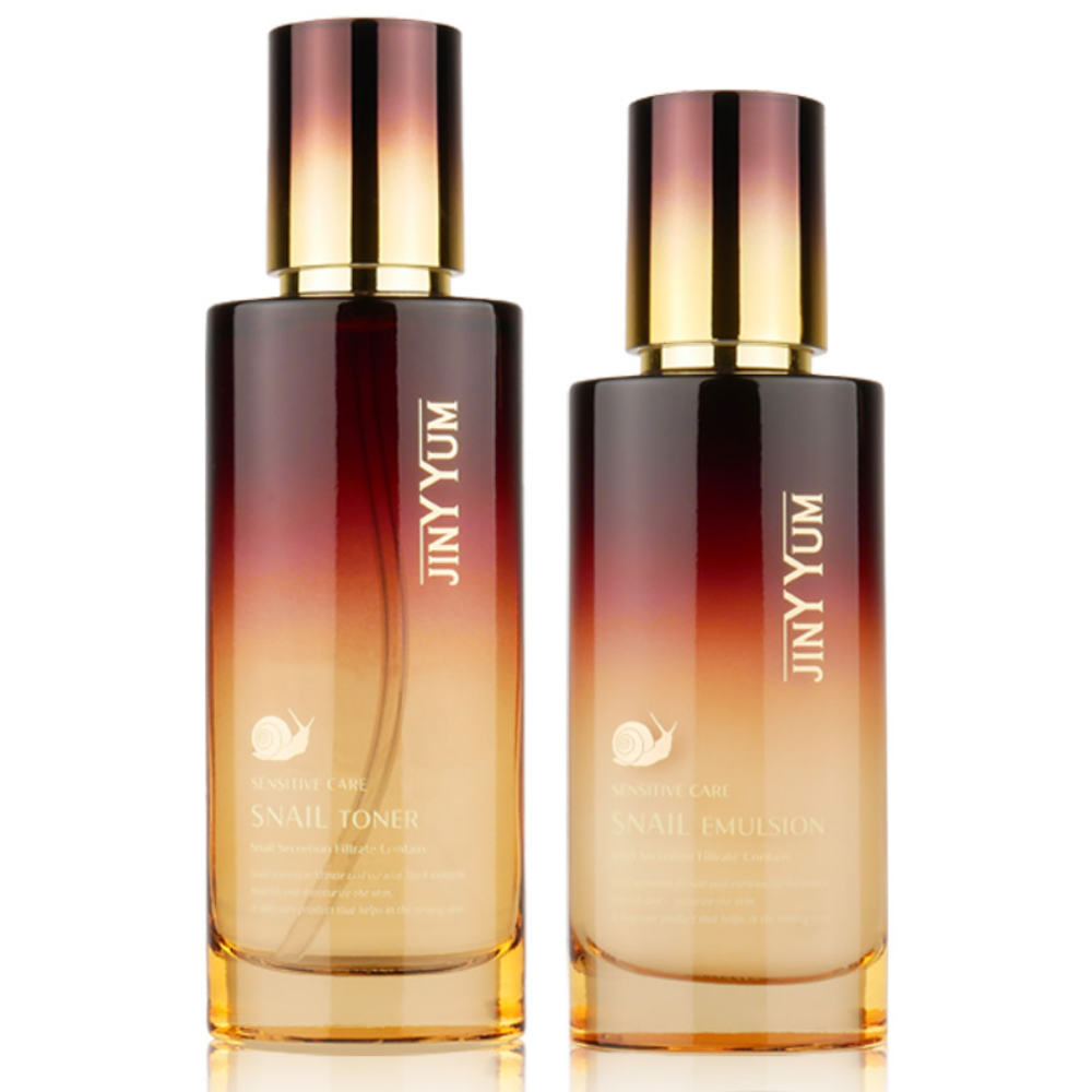 쟝블랑 지니윰 센서티브 케어 스네일 스킨로션 세트 2종 피부 보습 여성을 위한 화장품 선물 토너+에멀젼, 1세트 16,900원