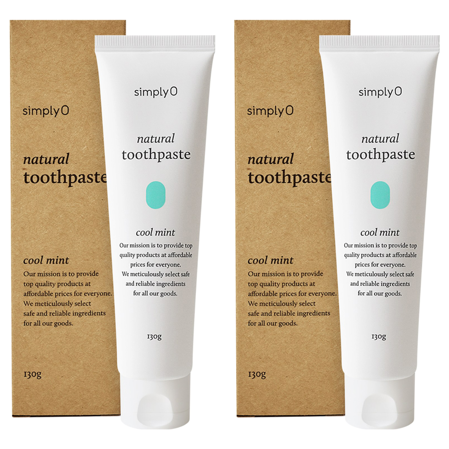 심플리오 내추럴 치약 쿨민트, 130g, 2개 15,800원