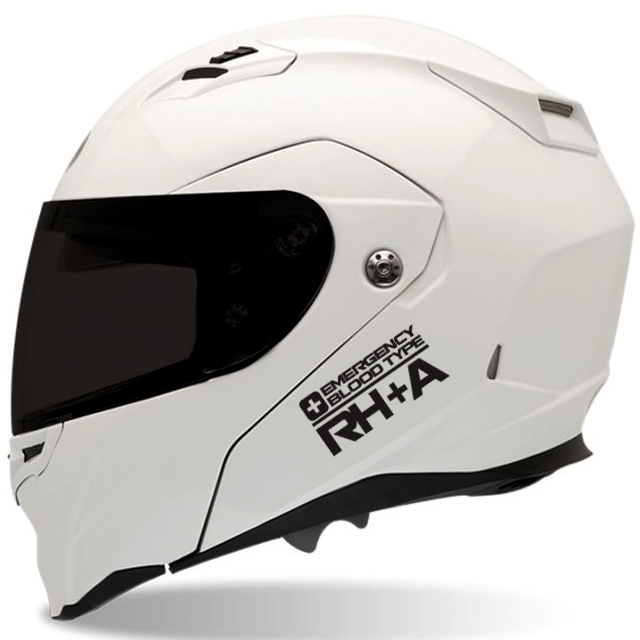 오토바이 자전거 혈액형 스티커 헬멧 블러드, 1개, 검정 x 가로형 6,100원