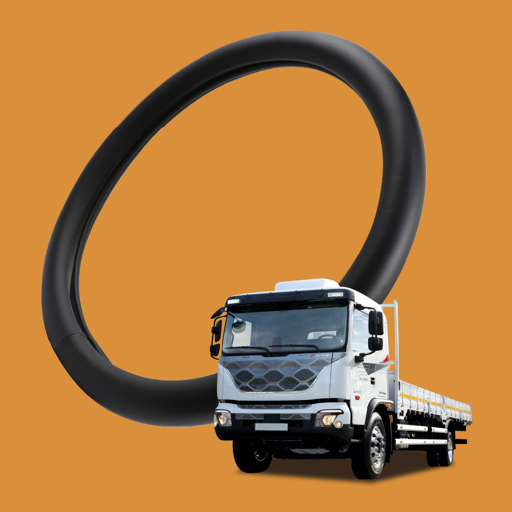 자동차친구 대형차 원라인 핸들커버 파비스 적용, 모노블랙 450mm 27,900원