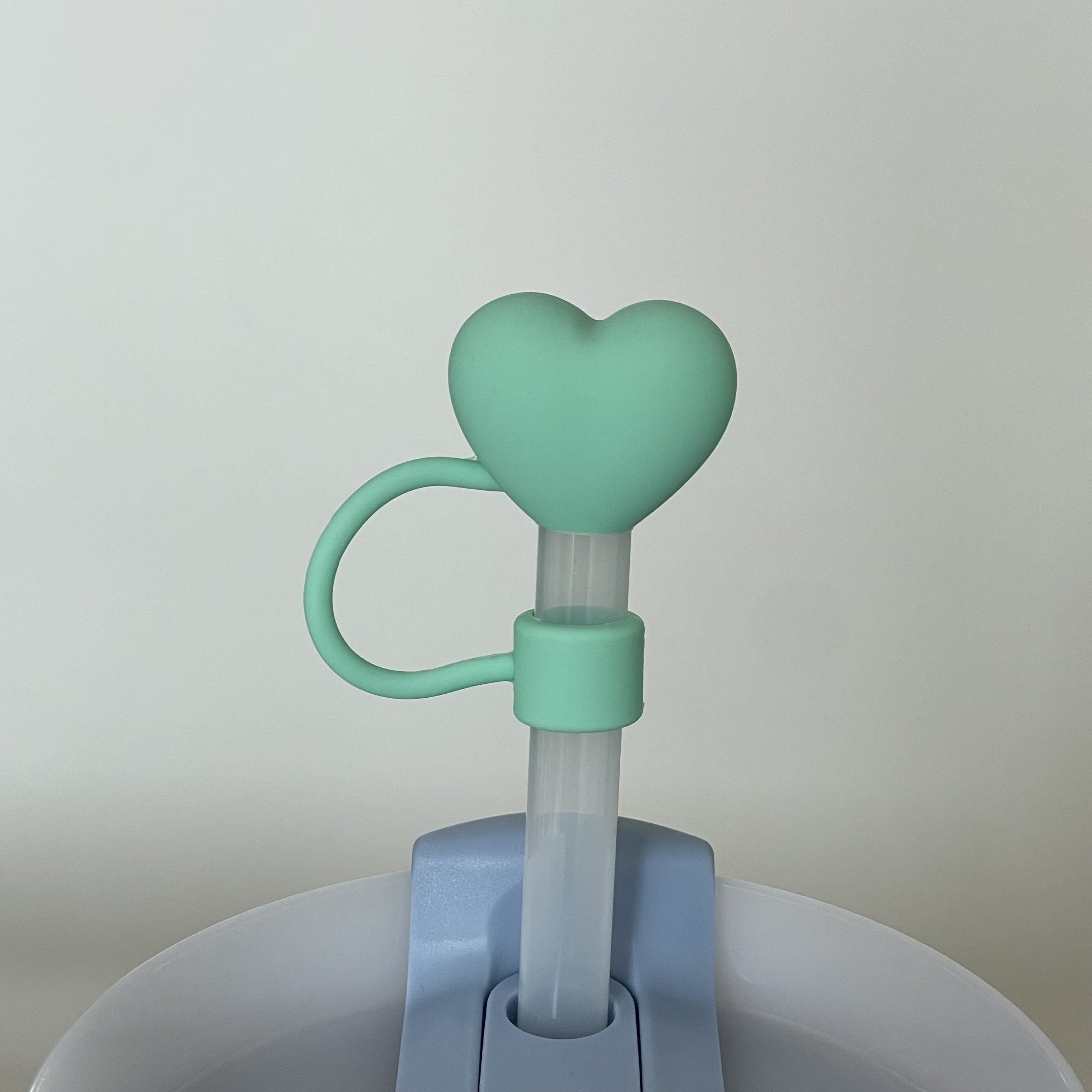 스탠리 호환 텀블러 빨대마개 10mm, 18.무지하트 민트, 1개 1,200원