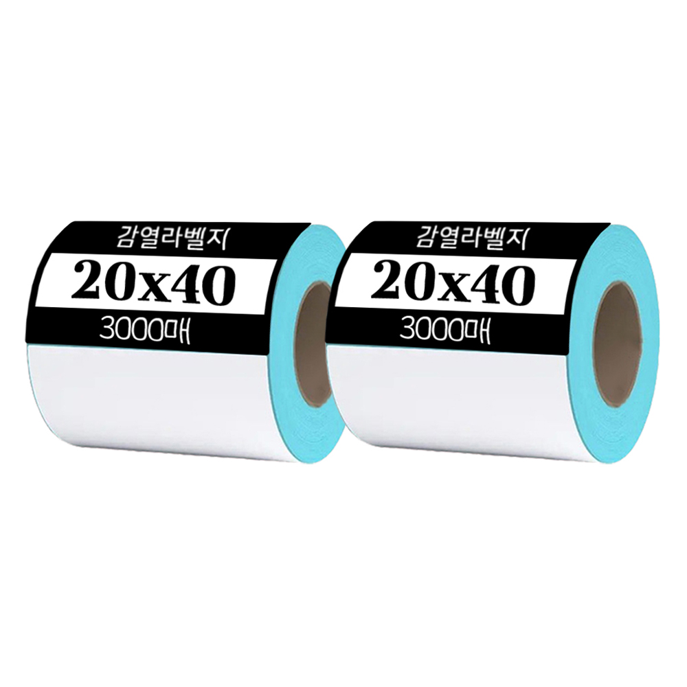 365플레이스 감열 바코드 라벨지 20 x 40 mm, 2개, 3000칸 12,890원