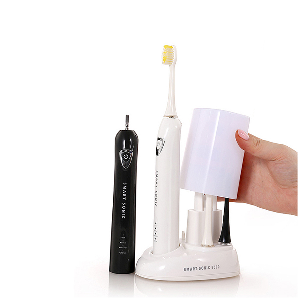 스마트소닉 5000 충전살균형 음파칫솔 칫솔핸들2p 화이트 블랙 + 충전살균기 + 칫솔모 4p 104,440원
