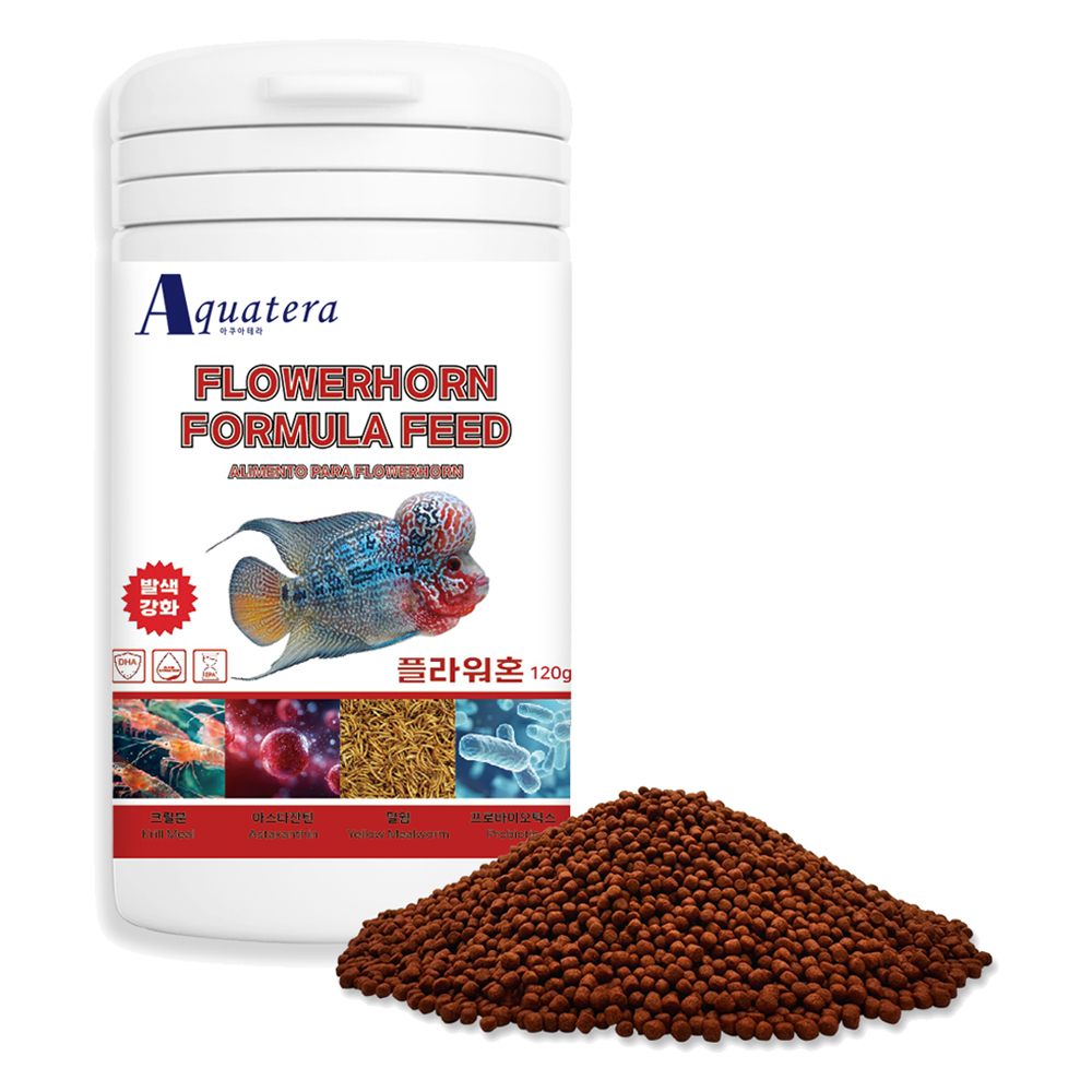아쿠아테라 관상어용 프리미엄 발색강화 플라워혼 포뮬러 사료, 1개 5,500원
