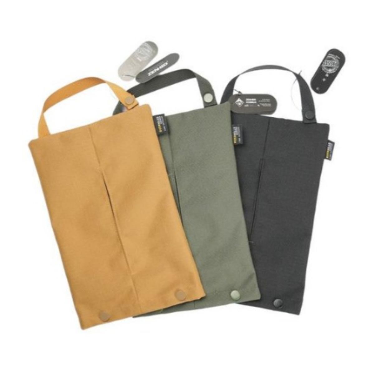 워너엠 아웃도어 휴대용 캠핑 차량용 티슈 파우치, 1개, KHAKI(카키) 12,800원