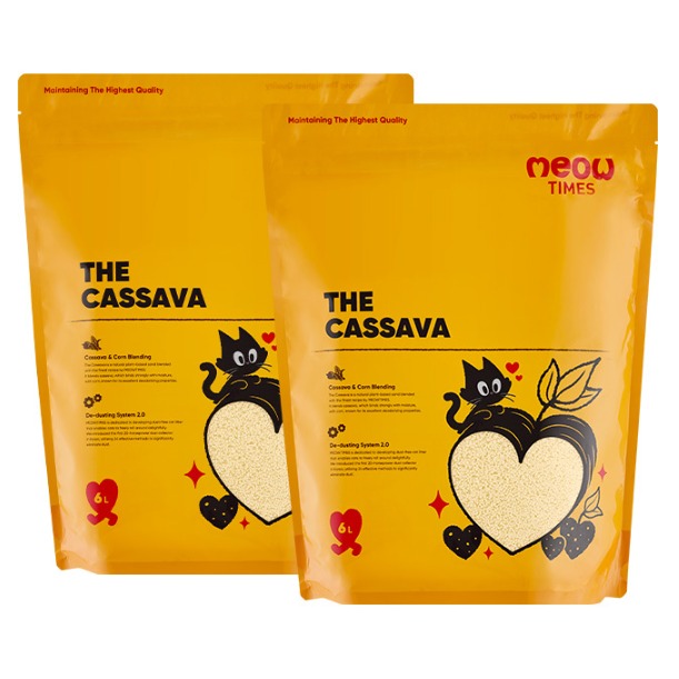 미우타임즈 더 카사바 고양이모래, 6L, 2개, 무향 58,300원