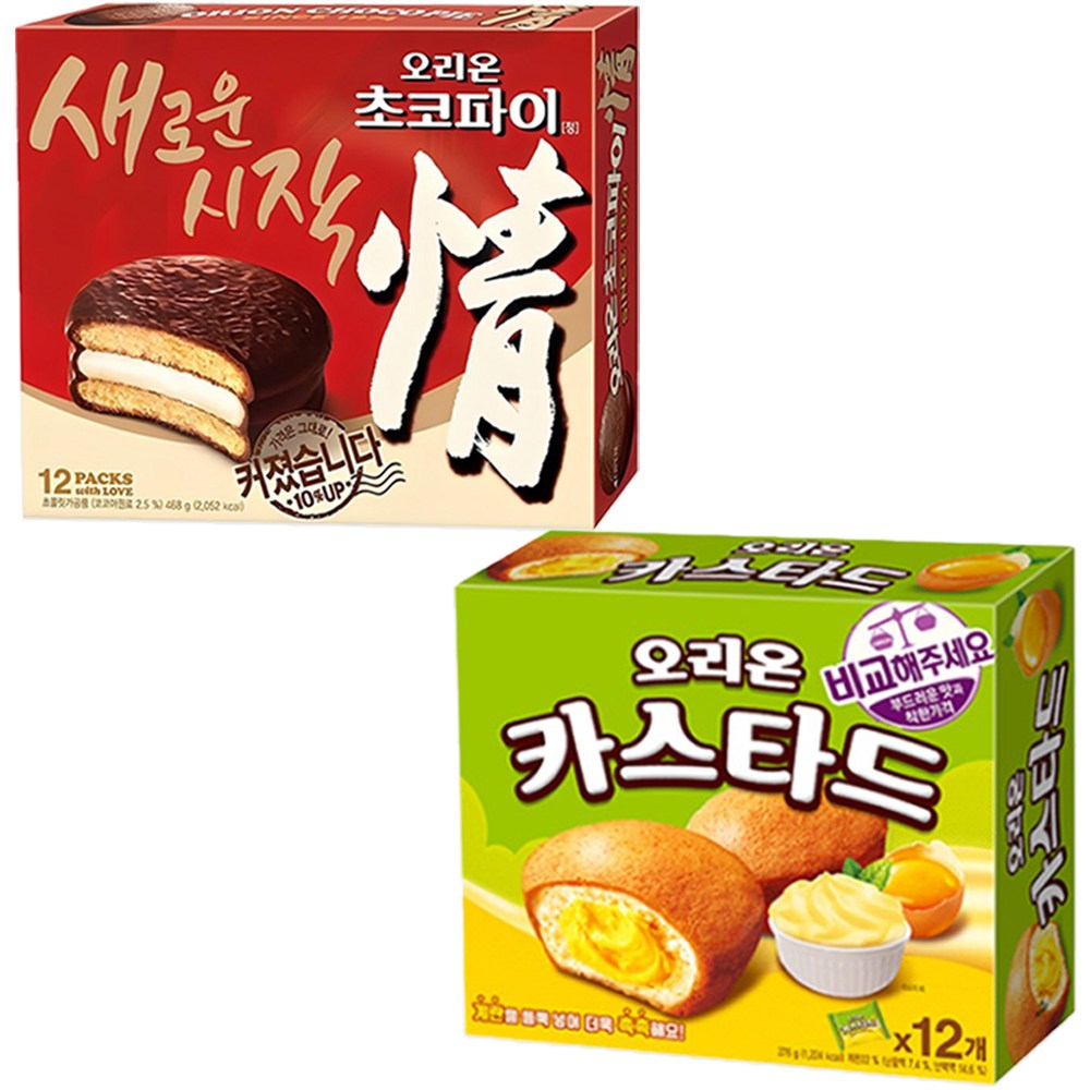 오리온 초코파이 468g + 오리온 카스타드 12봉입, 468g, 1개 15,790원