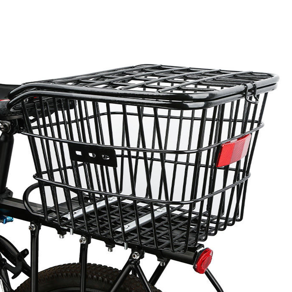 자전거 장바구니 짐받이 대용량 바스켓 덮개형 뒷자석 바구니 i56, 블랙, 1개 8,500원