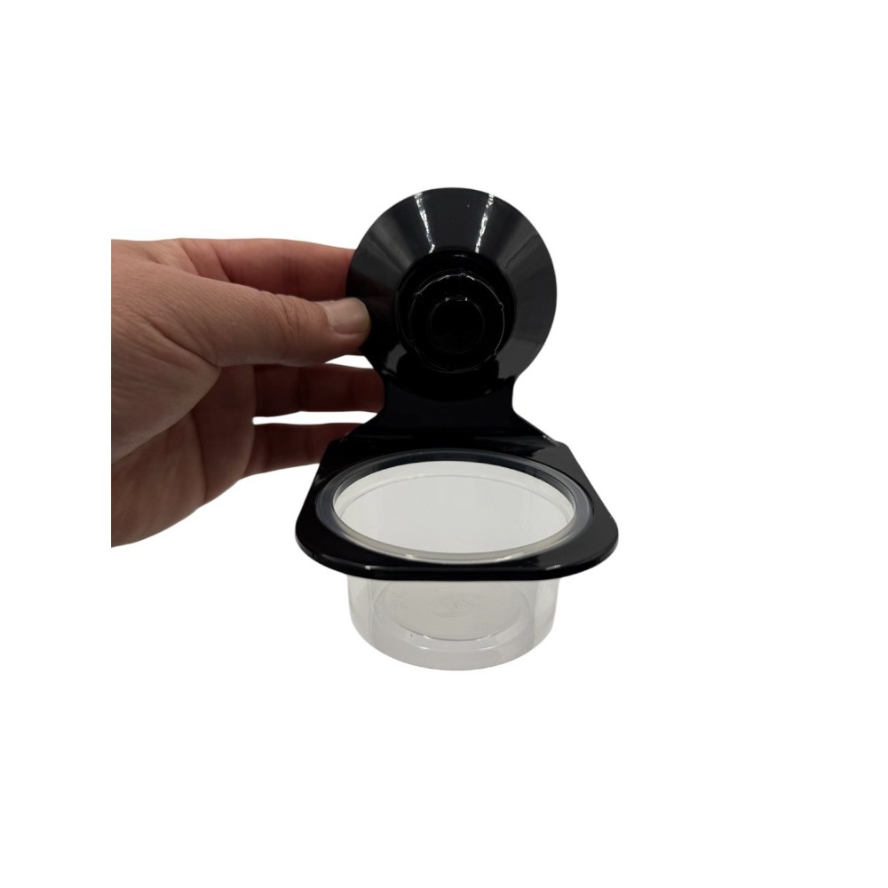 알찬마켓 사육장 흡작식 사료그릇 물그릇 도마뱀 게코 사육장 부착형, 1개, 블랙 6,900원