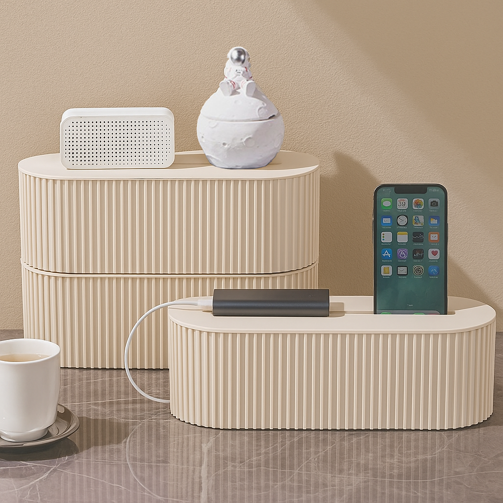 루움 모던디자인 깔끔정리 멀티탭 정리함, 베이지 14,000원