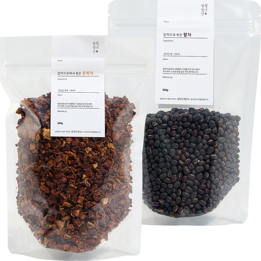 방앗간청년 매일 압력으로 볶은 호박차, 팥차 세트, 1세트, 500g, 1개입 18,800원