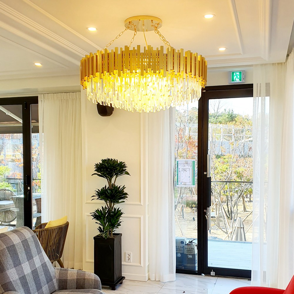 와우조명 타이탄크리스탈샹들리에 카페 포이트 인테리어 조명 전구별도, 800파이 주광색 632,000원