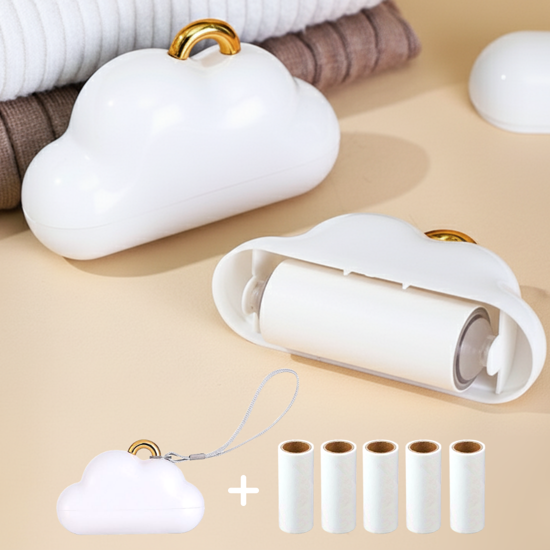 다기능 미니 구름 휴대용 테이프 클리너 돌돌이 본체 리필 롤 세트 6,100원