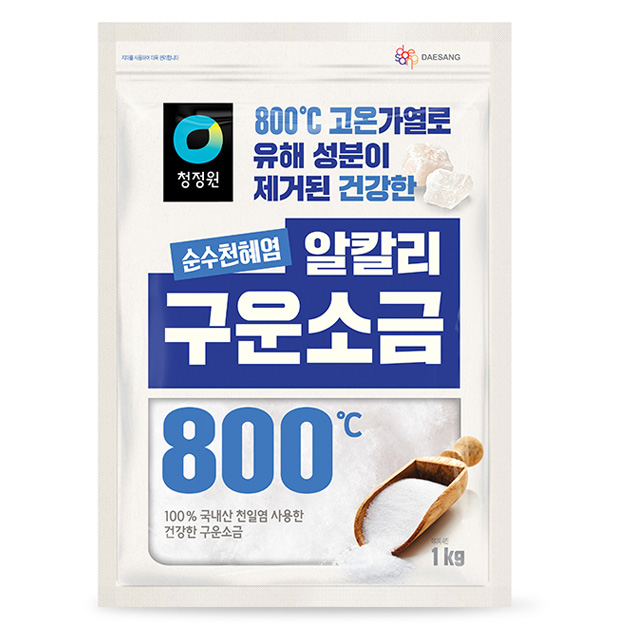 청정원 천일염 구운소금, 1kg, 1개 7,460원