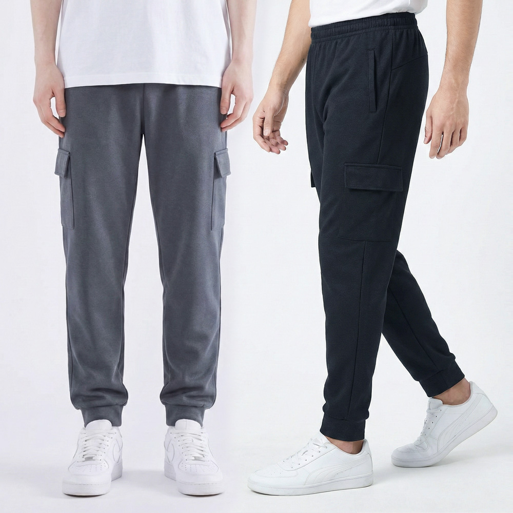 <스타일랑> 1+1 남성 조거 카고 트레이닝 바지_신축성 활동성 포켓 미드웨이 팬츠 39,870원