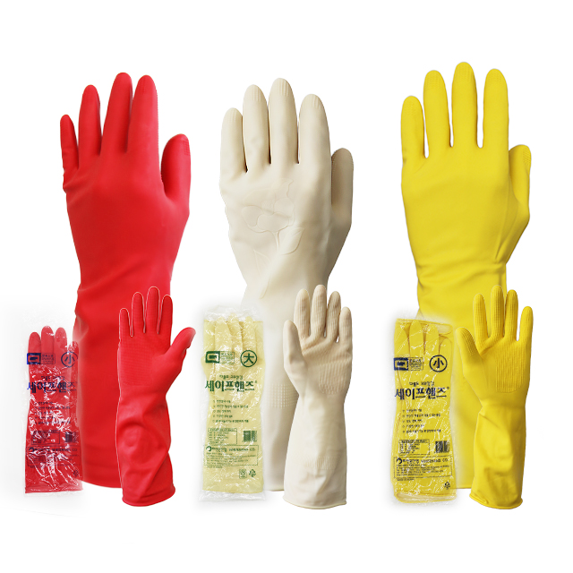 하얀손 친환경 고무장갑 콤비 세이프핸즈 10개 11,900원
