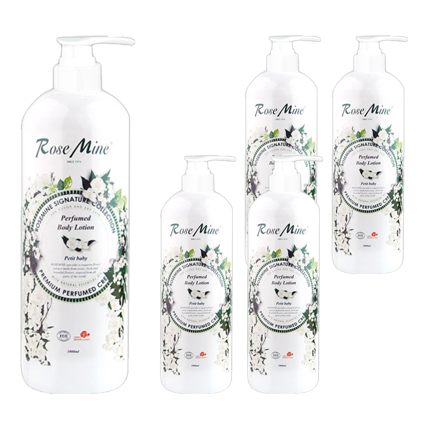 로즈마인 퍼퓸드 바디로션 쁘띠베이비, 1L, 5개 60,000원