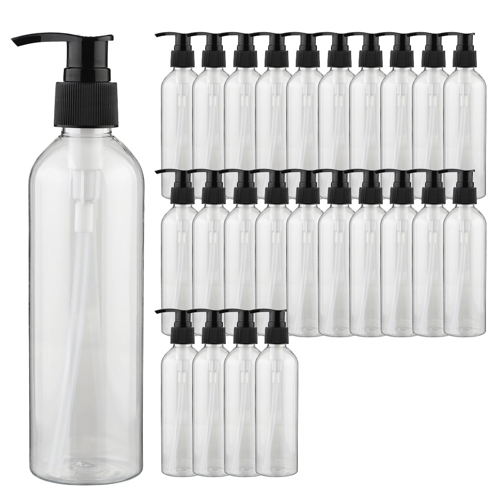 블랙캡 디스펜서 투명 250ml 25개 플라스틱 공병 소분병 여행 화장품용기, 25개 15,250원