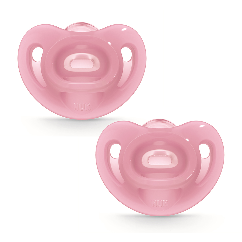 누크 센서티브 올실리콘 쪽쪽이 2개입, S1 (0~6개월), 핑크+핑크, 1세트 19,600원
