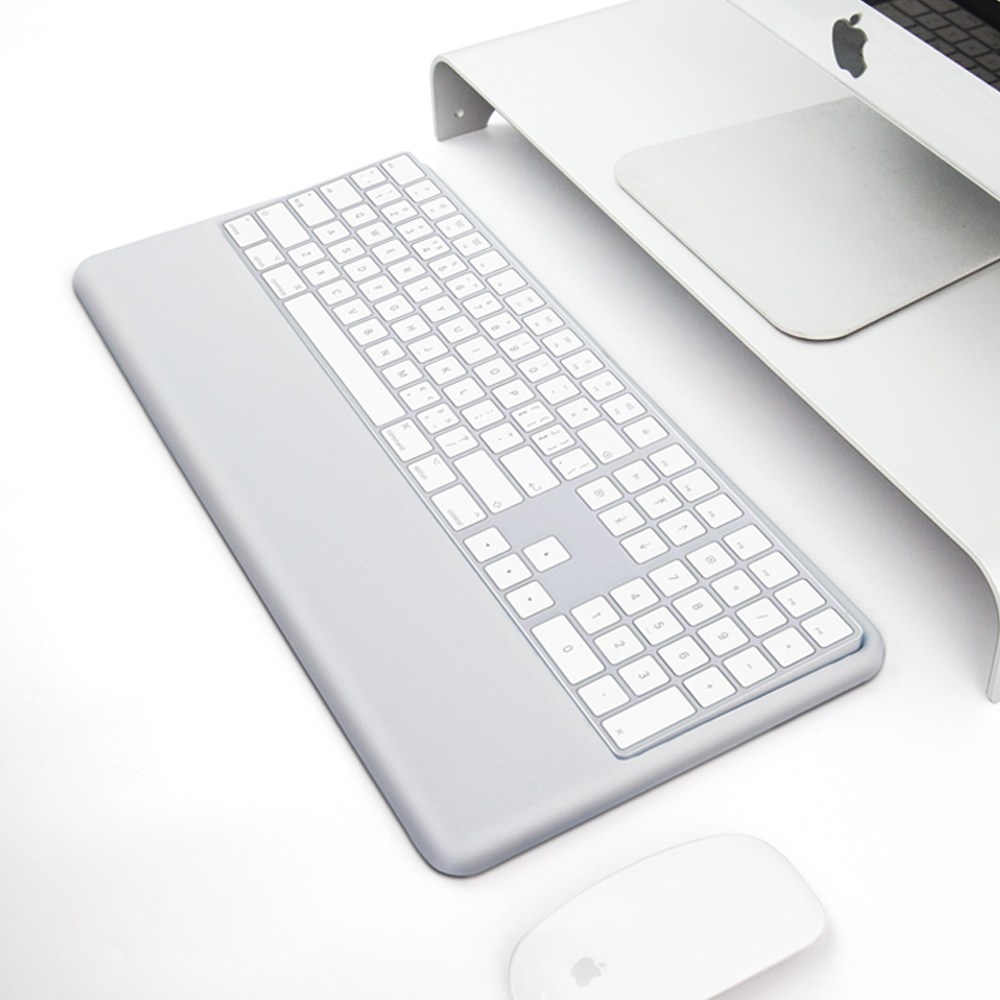 LAVERTON 폭신폭신 실리콘 매직키보드 손목 받침대 손목 보호 손목 거치대 마우스 패드, 1개, 그레이(대형) 36,000원