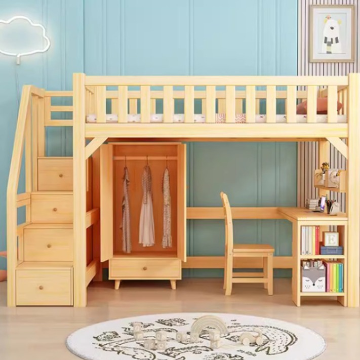 우드벙커 좁은방 공간활용 원목 벙커 침대 2층 이층 게스트 하우스 어린이 성인 기숙사 DIY, A 419,000원