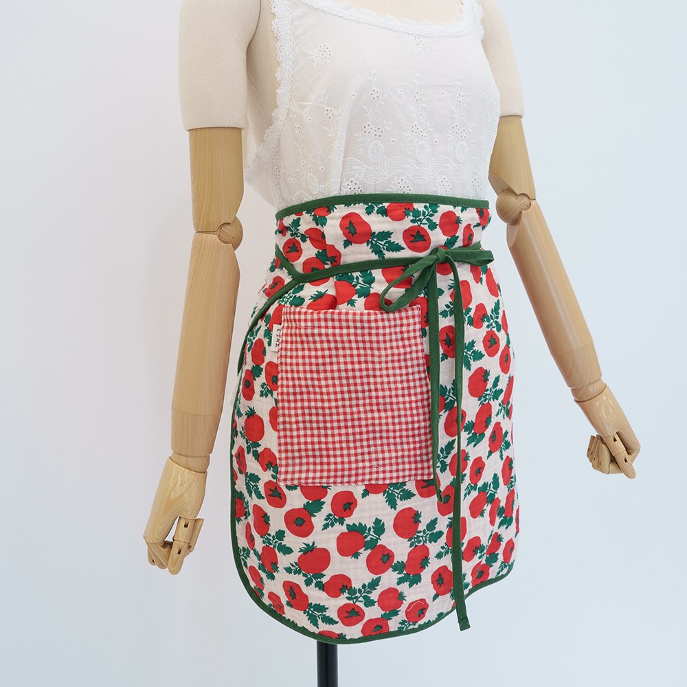 [서울양품점] 국산 양면 4중 거즈면 토마토 허리 주머니 앞치마 카페 주방 공방 미용 바리스타 25,800원