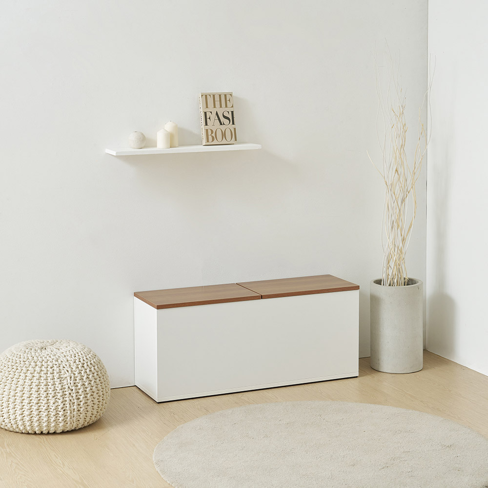 에픽트리 올리 벤치수납장 다용도 슬림 벤치형 수납장(3가지 사이즈), 오크 65,900원