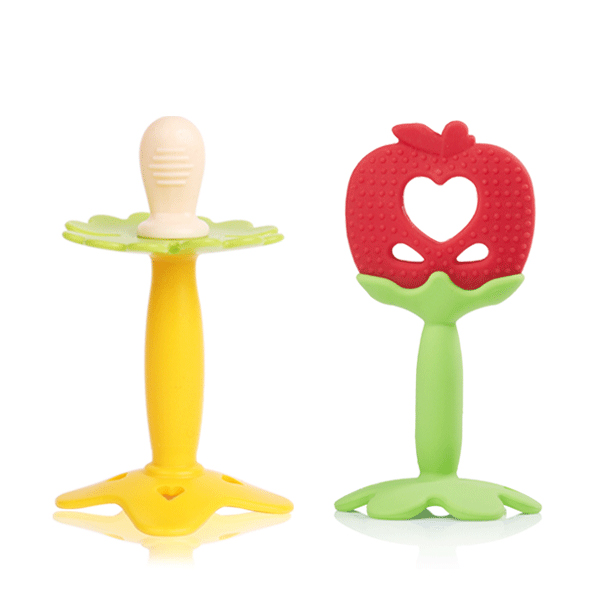 베이비앤아이 실리콘 과일 치발기+케이스 2종세트 노리개+사과 15,900원