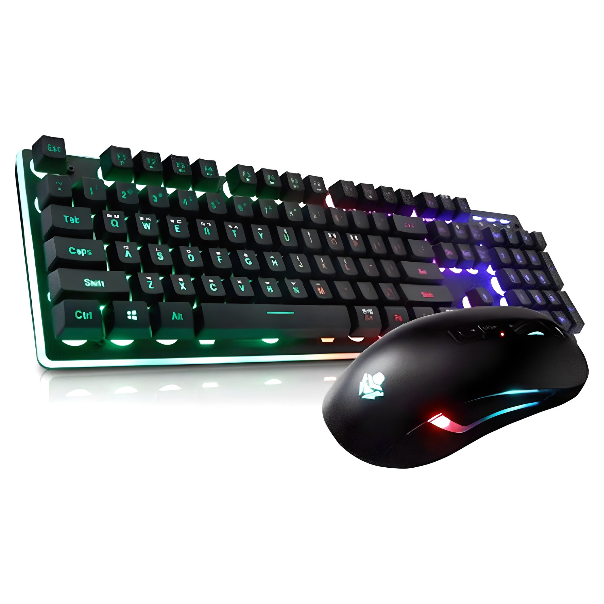 앱코 HACKER 레인보우 LED 게이밍 키보드 + 마우스 세트 28,000원