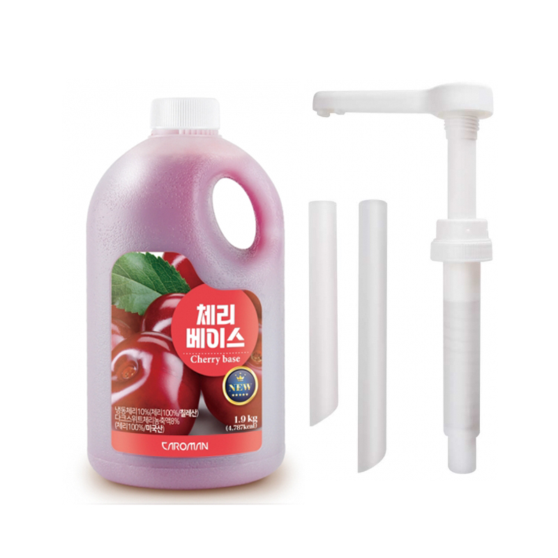 까로망 체리 베이스 1.9kg + 전용 소스펌프 증정 | 대용량 체리 액상 베이스 홈카페 음료, 2개, 1.9kg 43,950원
