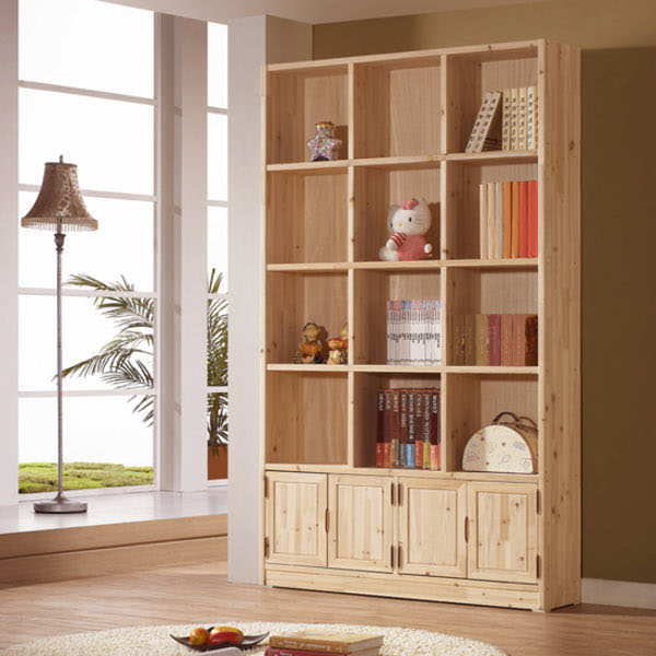 [퍼스웰] 알피노 삼나무원목 도어책장1200(SI_034), 색상:앤틱 286,000원