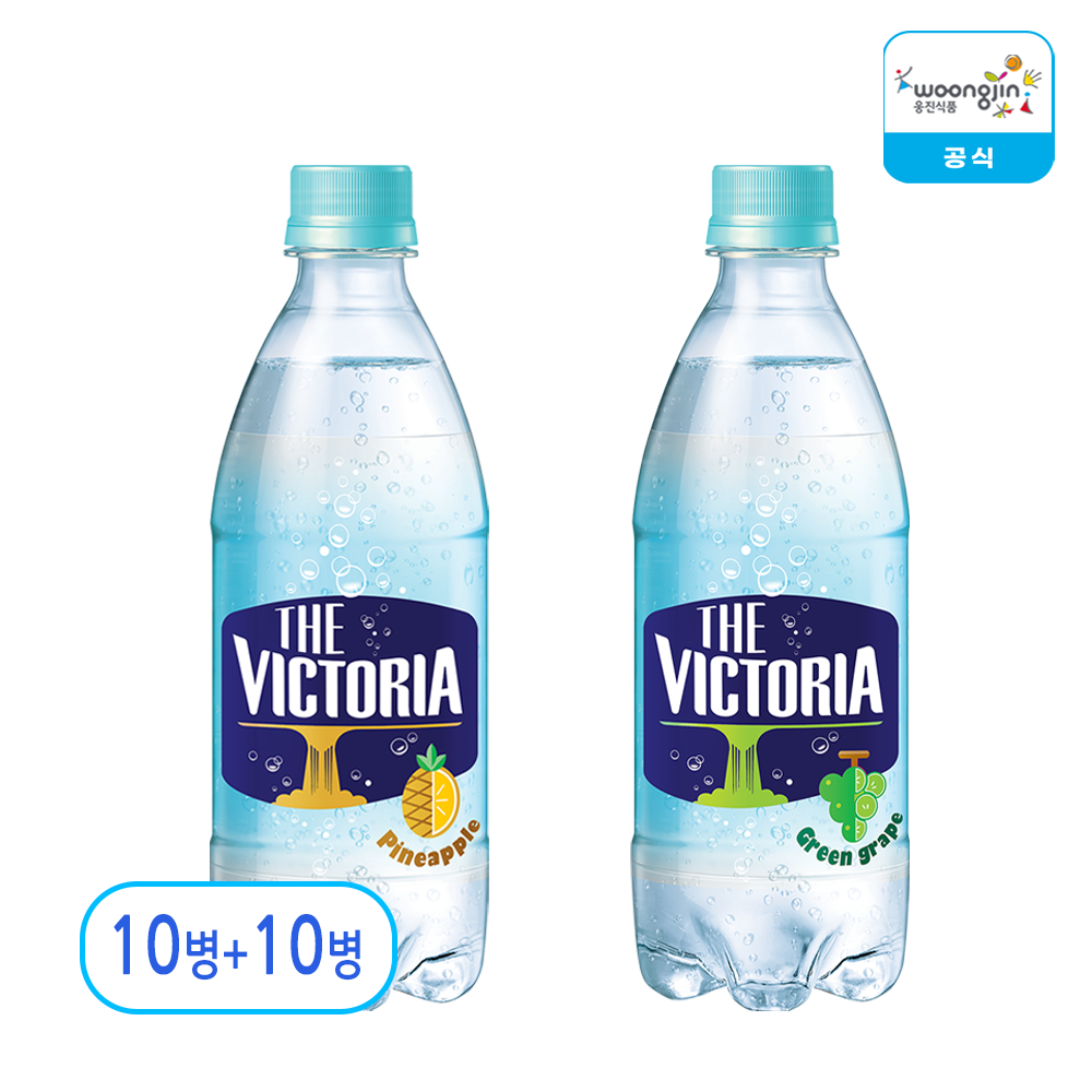 웅진 빅토리아 탄산수 파인애플 + 청포도, 1박스, 500ml 13,500원