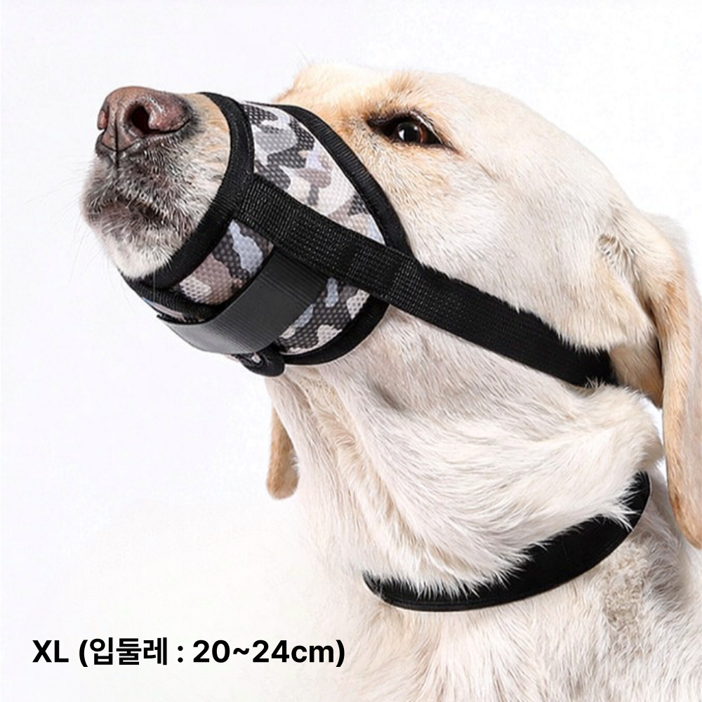 인헨스몰 이중고정 안정핏 대형견 입마개 XL, 1개, 카모블랙 10,000원